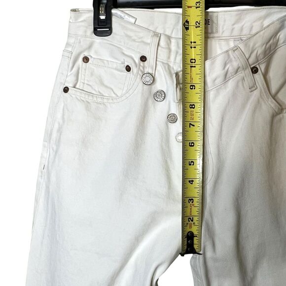 Agolde Jeans Womens Size 27 White Straight Organic Cotton Criss Cross Button Fly - Picture 10 of 15